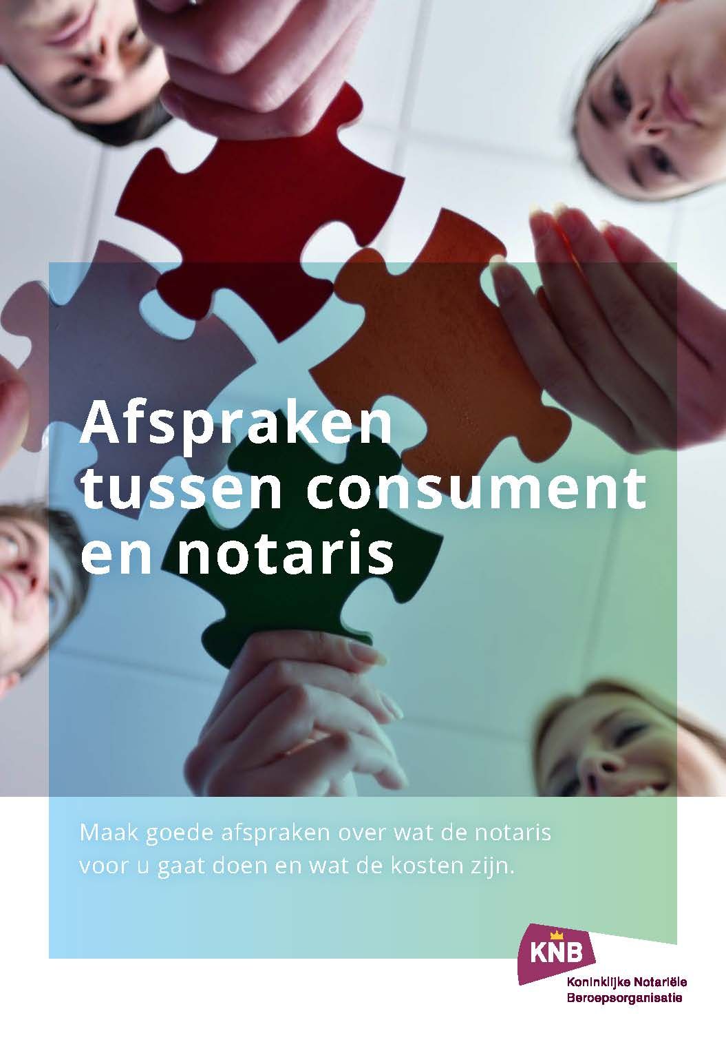Brochure Afspraken tussen consument en notaris